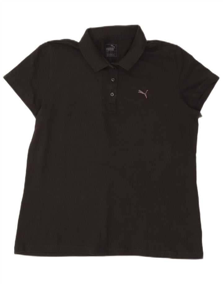 Damska koszulka polo Puma UK 16, duża, czarna, bawełniana