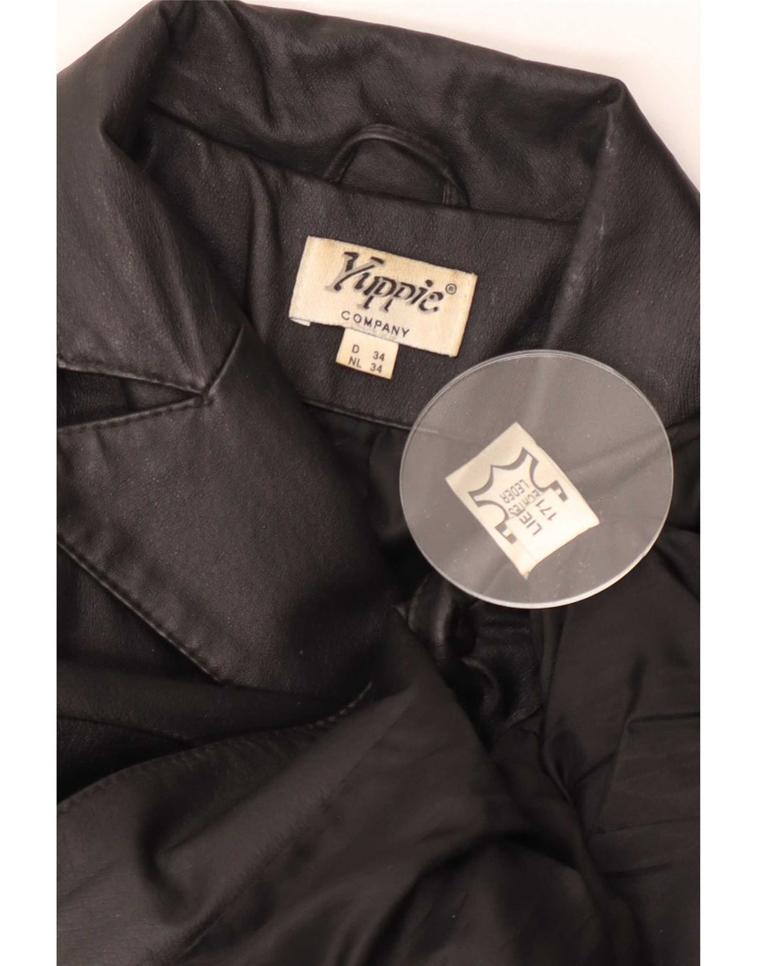 Damski płaszcz skórzany Yuppie oversize EU 34 XS w kolorze czarnym
