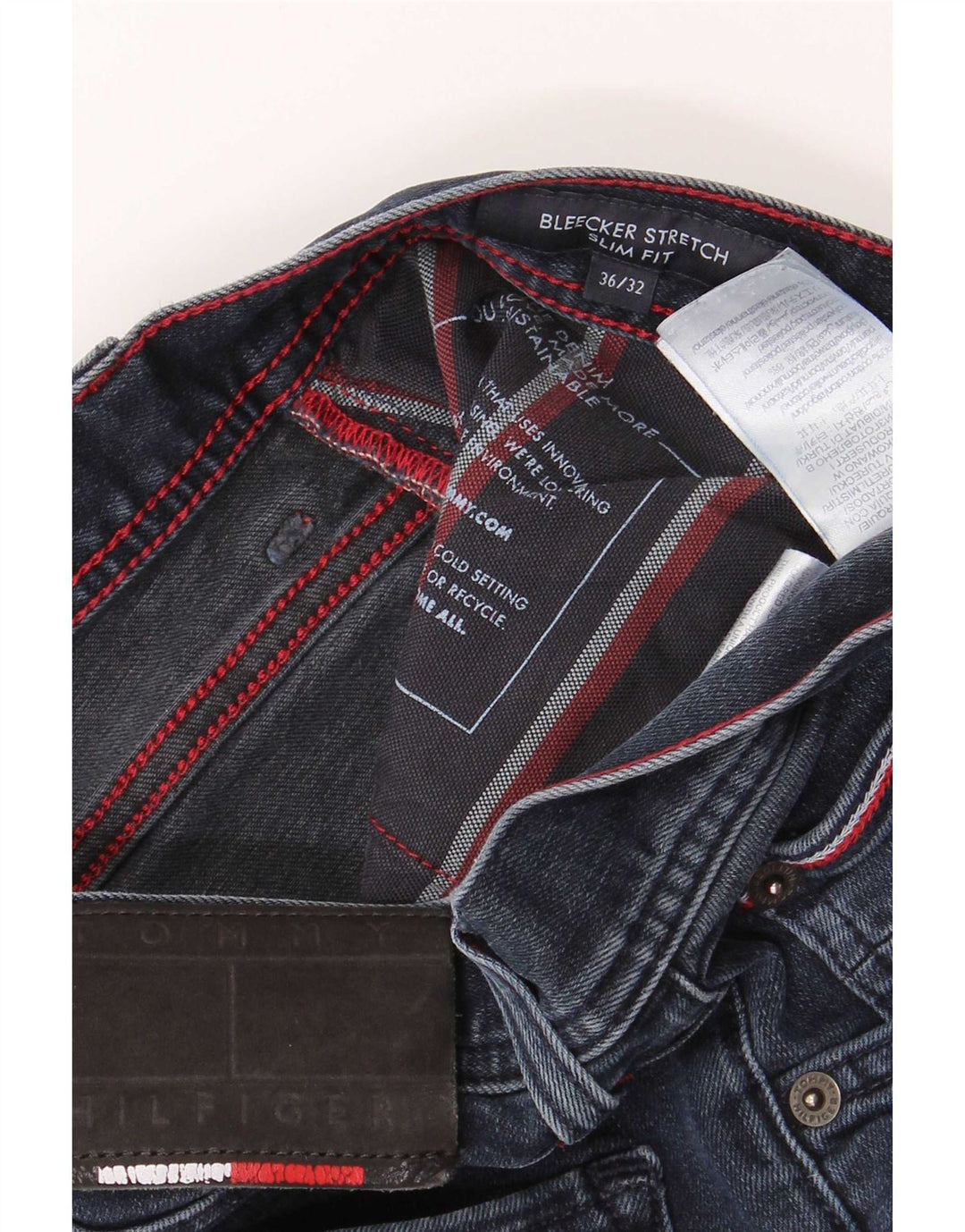 Męskie dżinsy Tommy Hilfiger Bleecker Slim W36 L32 Niebieska bawełna