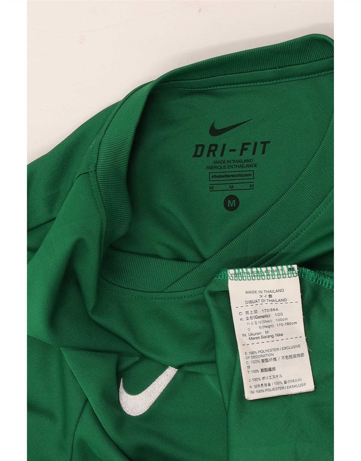 Męski T-shirt z grafiką Nike Dri Fit, średni zielony poliester