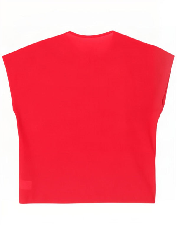 Damska bluzka St Michael o luźnym kroju Top UK 10 Small Red Colourblock