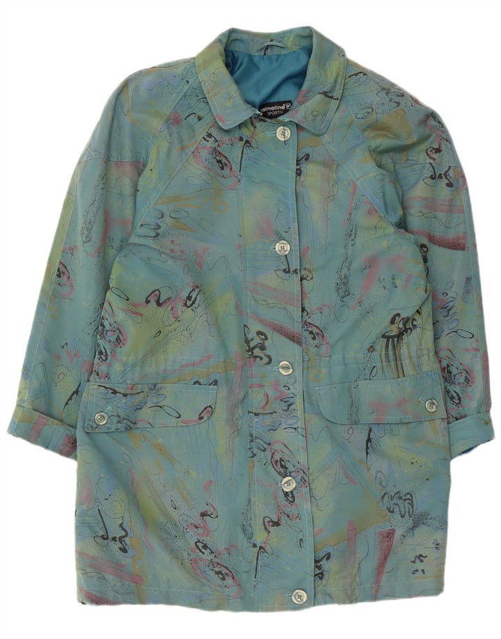 Damski płaszcz oversize VALMELINE EU 36 w małych niebieskich blokach kolorów