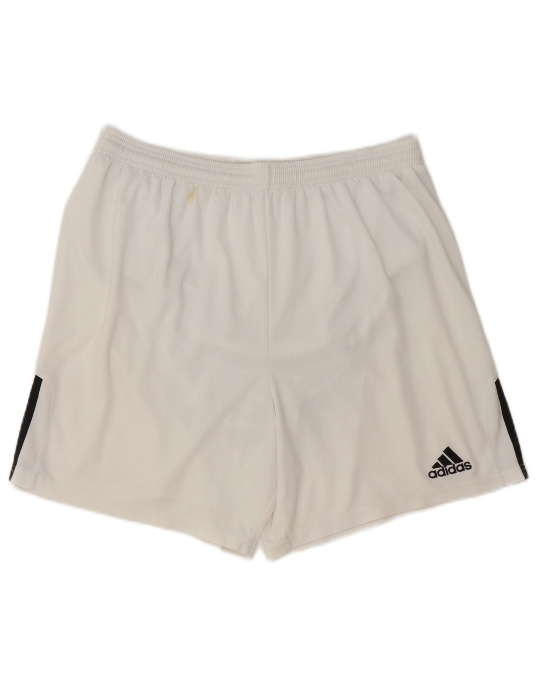 Męskie spodenki sportowe Adidas, duże, białe, z blokami kolorów, poliestrowe