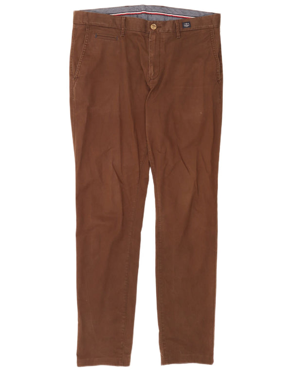 Męskie spodnie Chino Slim Tommy Hilfiger W36 L36 Brązowa bawełna