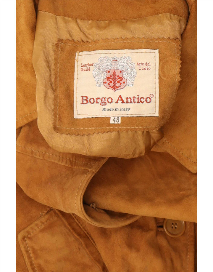 Zamszowa kurtka damska Borgo Antico IT 48 XL, beżowa skóra