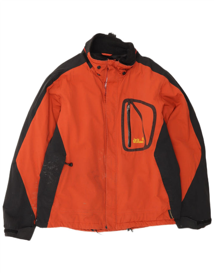 Męska kurtka narciarska Jack Wolfskin UK 40/42 XL Pomarańczowy poliamid z blokami kolorów