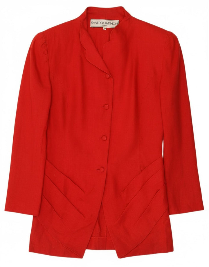RANIERO GATTINONI  Womens Long Sleeve Blazer Jacket IT 42 Medium Red