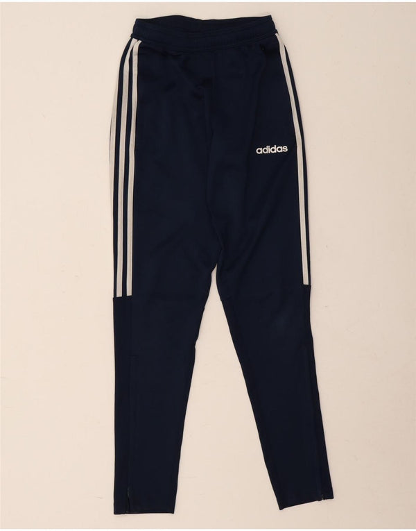 Damskie spodnie dresowe Adidas UK 4 XS Granatowe, poliestrowe