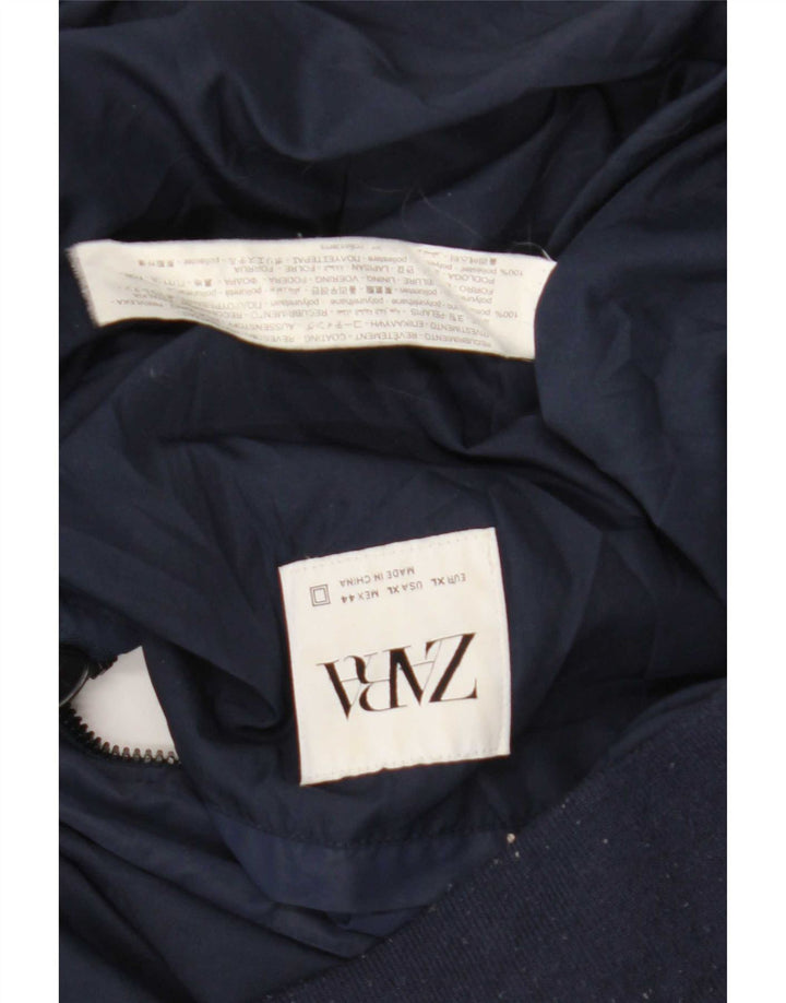 Męska kurtka bomberka Zara UK 42 XL, granatowa, poliester