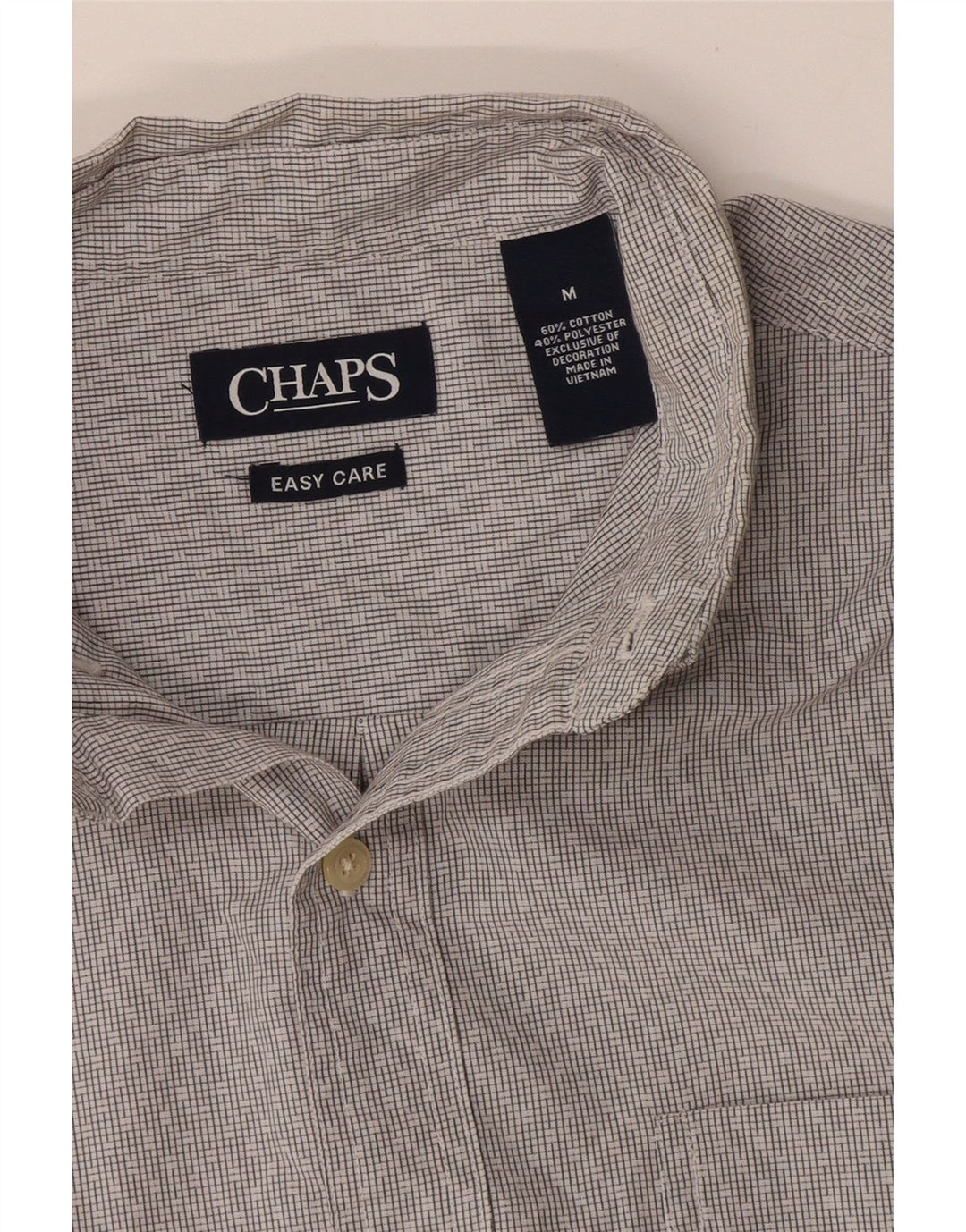 Koszula męska Chaps Easy Care, średnia szara, geometryczna bawełna
