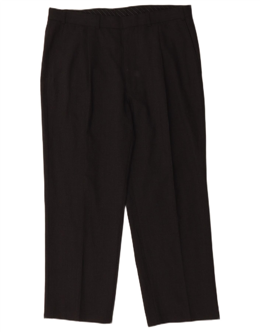 Marks & Spencer Męskie dopasowane proste spodnie chino W36 L27 czarne