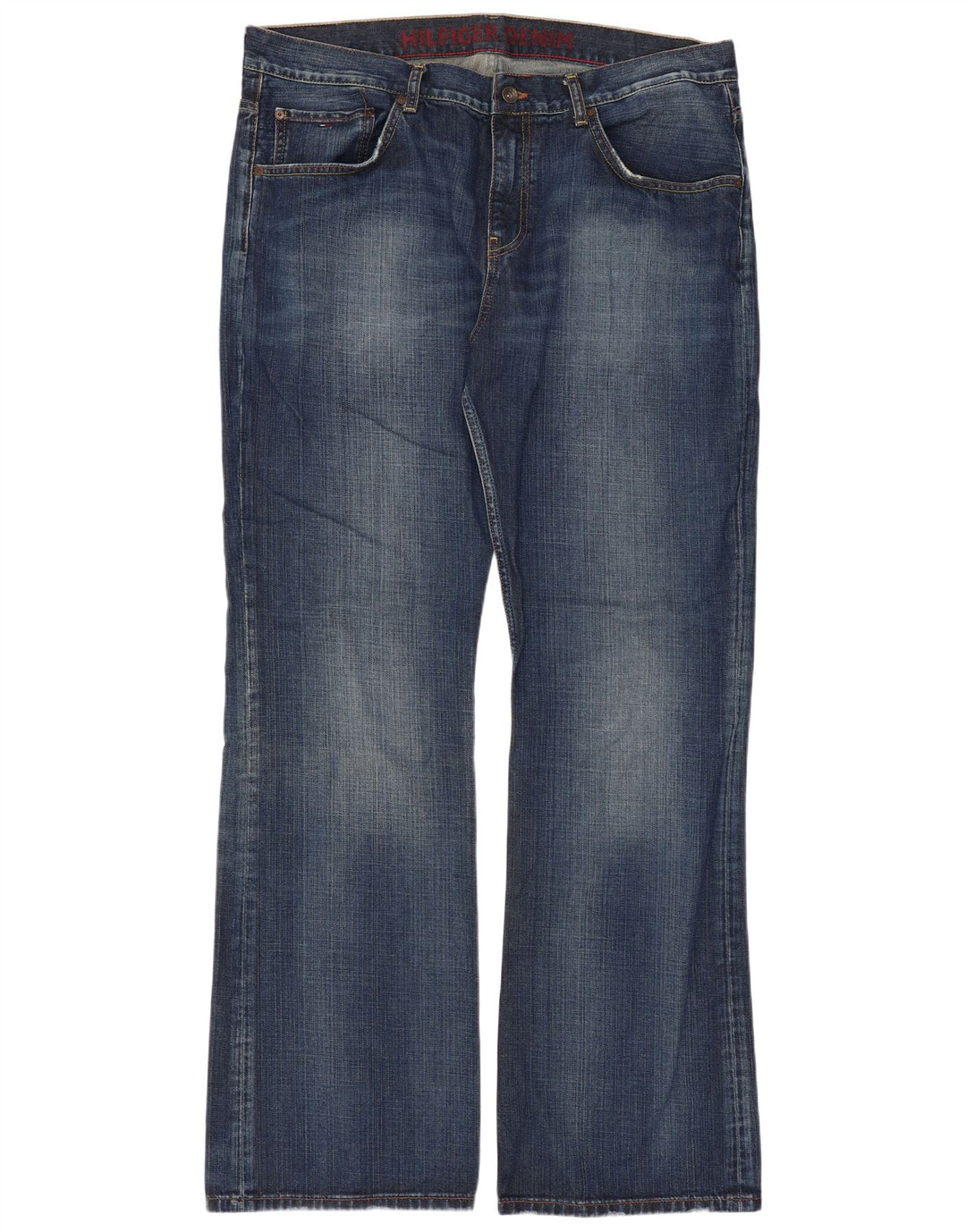 Męskie dżinsy Bootcut Tommy Hilfiger Manhattan W38 L34 Niebieska bawełna
