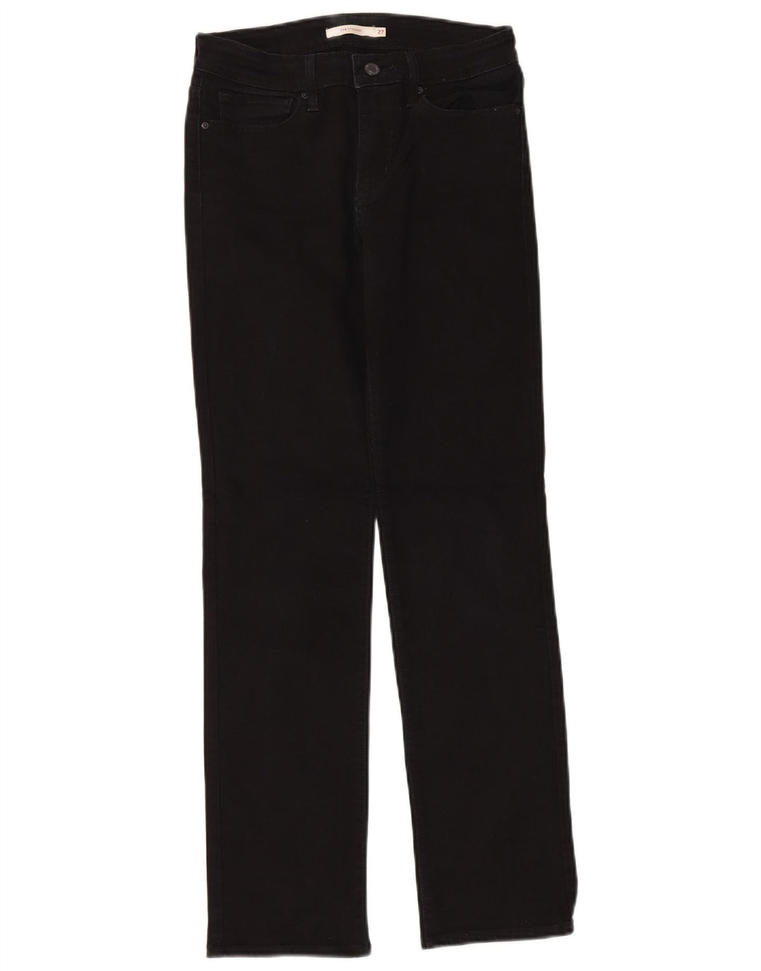 Damskie dżinsy Levi's 714 Straight W27 L30 Czarna bawełna