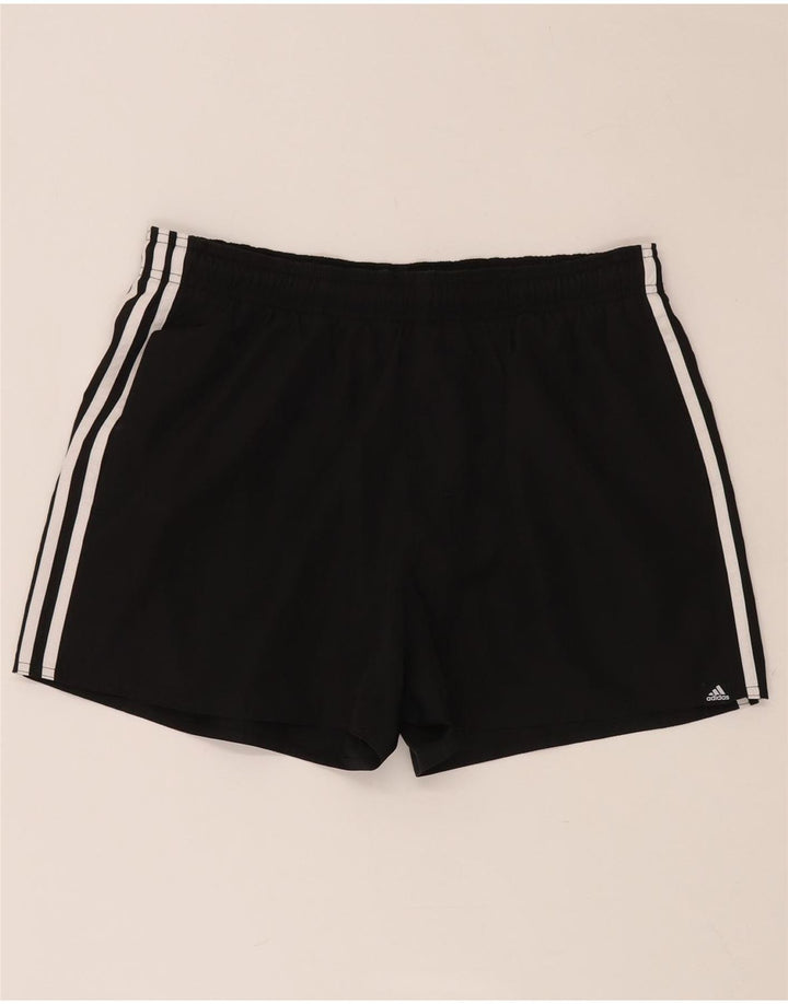 Damskie spodenki sportowe ADIDAS UK 14, duże, czarne, poliestrowe