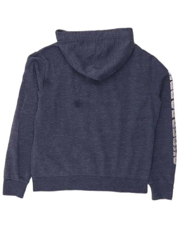 Męski sweter z kapturem Superdry z grafiką i zamkiem XL, granatowy, bawełniany