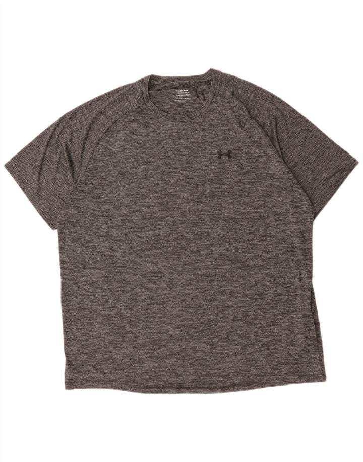 Męski t-shirt Under Armour Top 2XL, szary, nakrapiany poliester