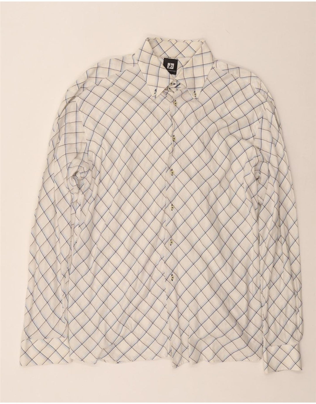 ROCCOBAROCCO Mens Shirt XL White Check