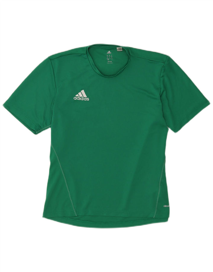 Męska koszulka Adidas Climalite Top, średni zielony poliester