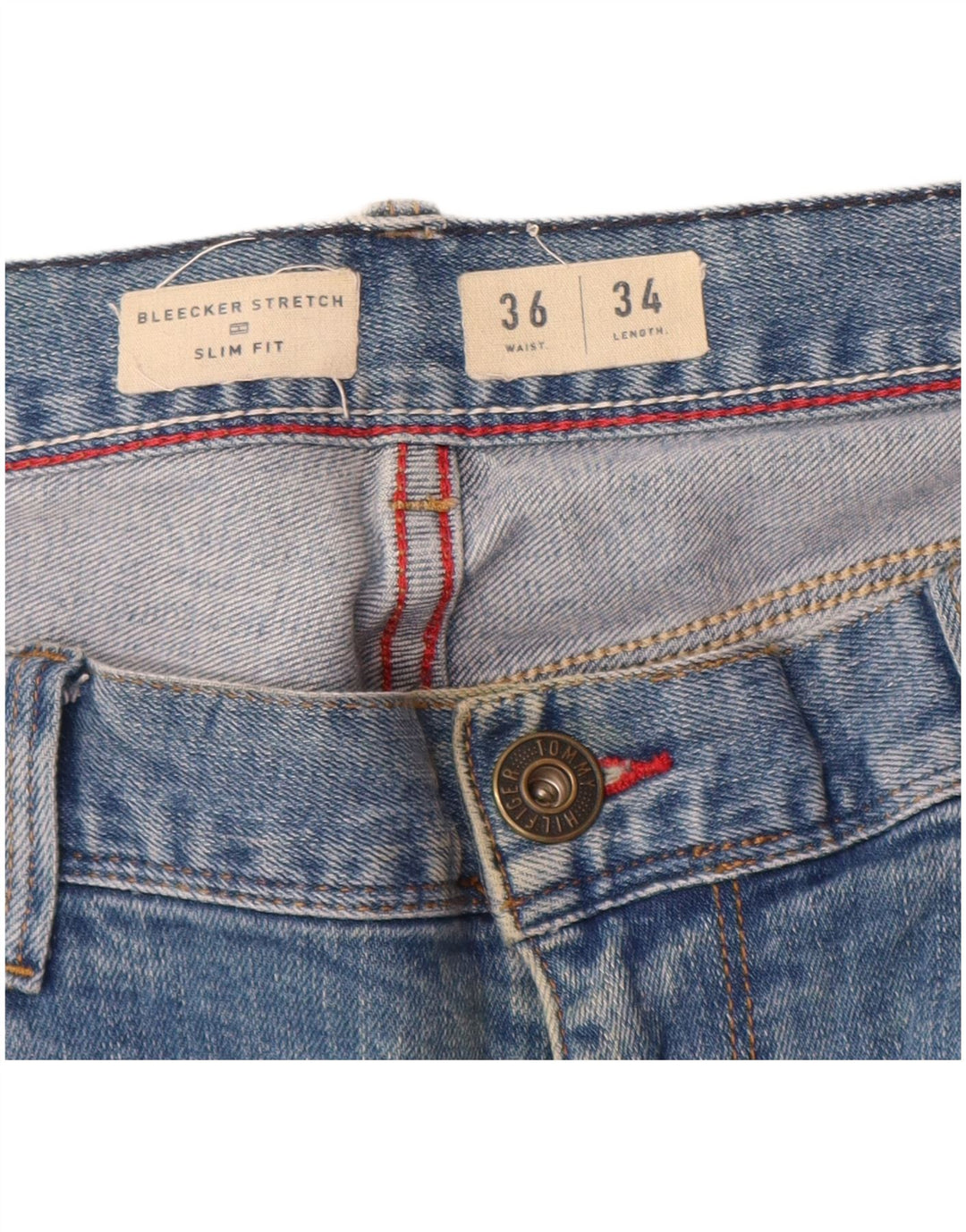 Męskie dżinsy Tommy Hilfiger Bleecker Slim W36 L30 Niebieska bawełna