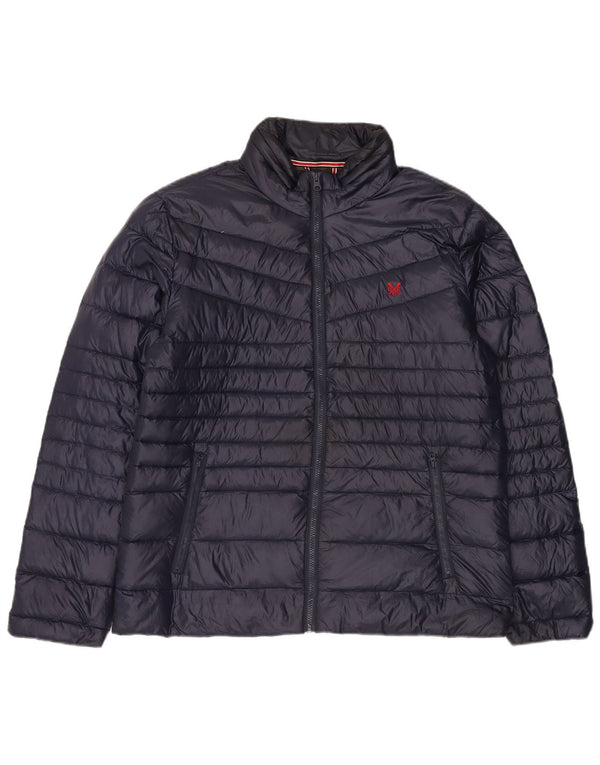 Crew Clothing Męska ocieplana kurtka z kapturem UK 42 XL, granatowa, nylonowa