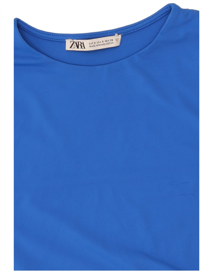 Damska koszulka Crop Top Zara UK 8 Small Blue