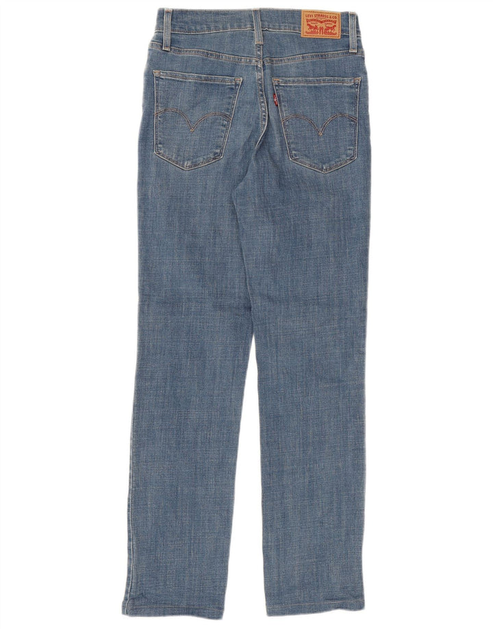 Damskie jeansy LEVI'S 724 z wysokim stanem i prostym W26 L32 Niebieskie