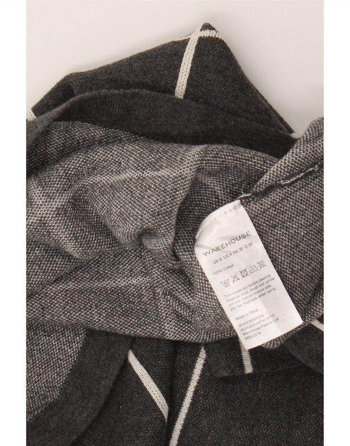 Damski sweter z golfem Warehouse UK 8 w małą szarą kratkę
