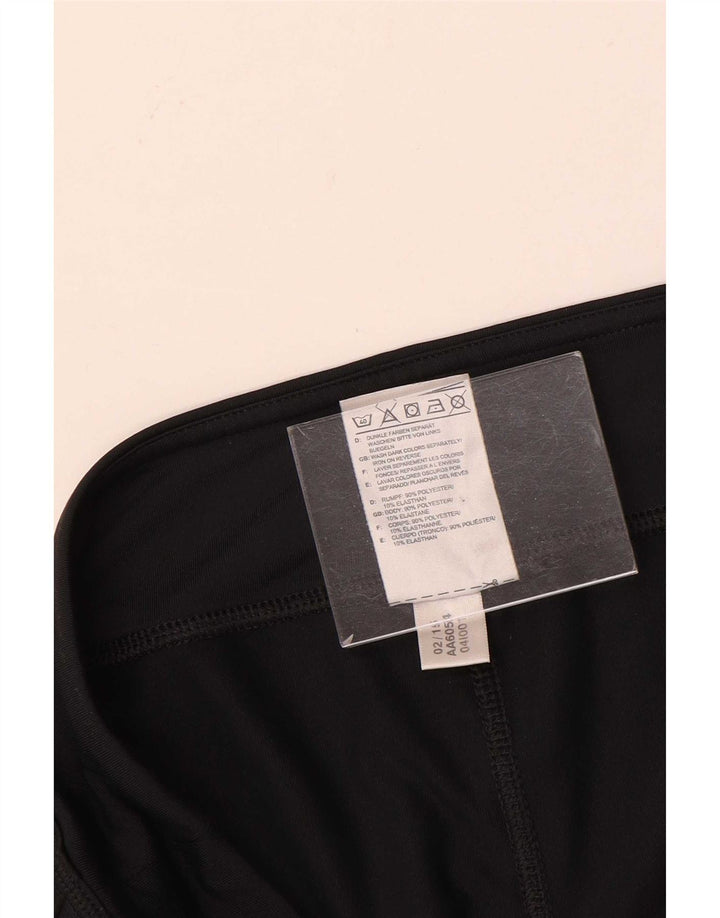 Damskie legginsy Adidas Capri UK 16, duże, czarne, poliestrowe