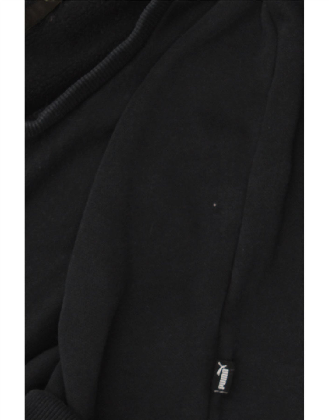 PUMA Womens Graphic Sweatshirt Jumper UK 14 Medium Black Cotton Vintage Puma and Second-Hand Puma from Messina Hembry 
