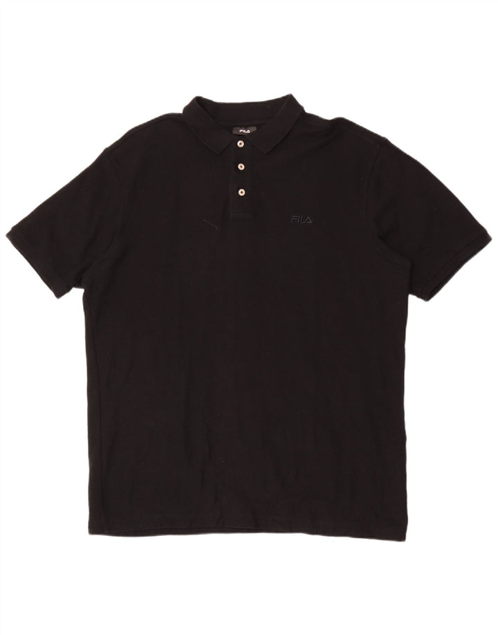 Męska koszulka polo Fila XL, czarna, bawełniana