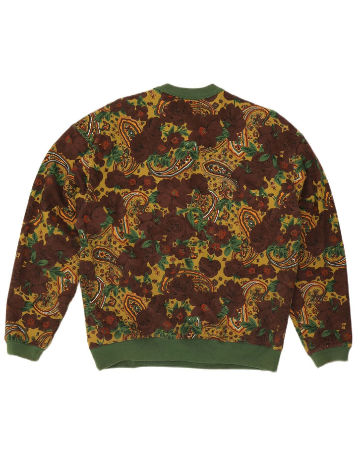 Sweter damski w stylu vintage, UK 16, duży, wielokolorowy w kwiaty