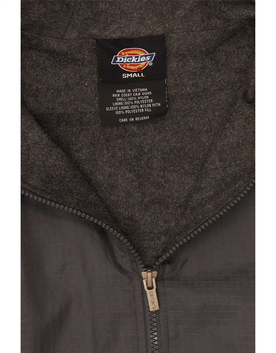 Męska kurtka wiatrówka z kapturem Dickies UK 36, mały, szary poliester