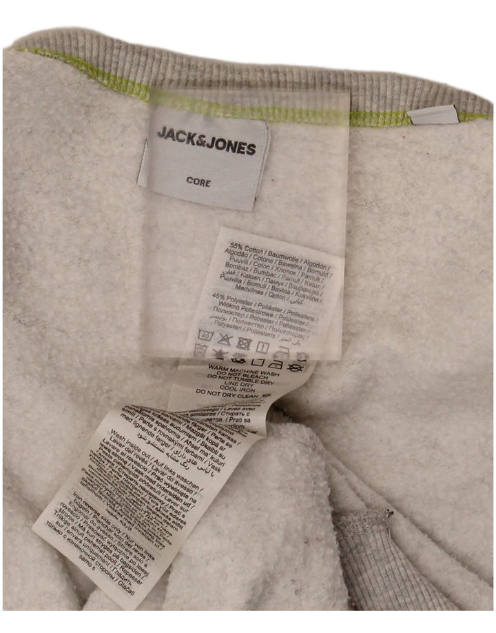 Męski sweter Jack & Jones, duży, szary, bawełniany