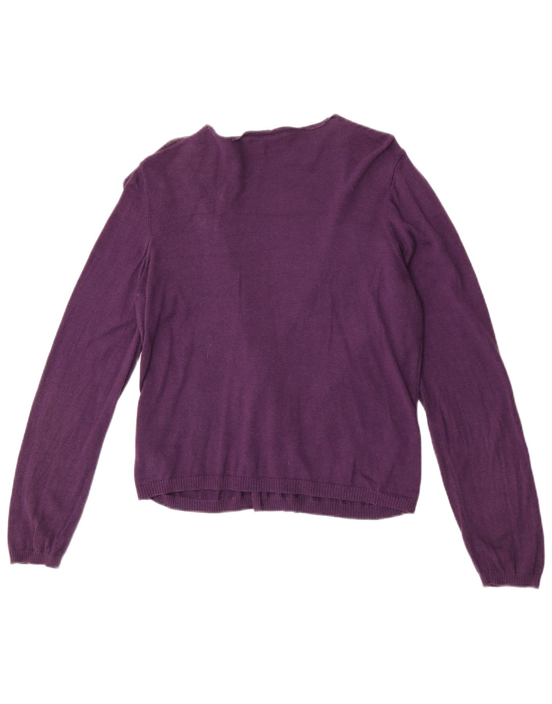 Marks & Spencer Damski sweter rozpinany UK 14, średni fiolet, bawełna