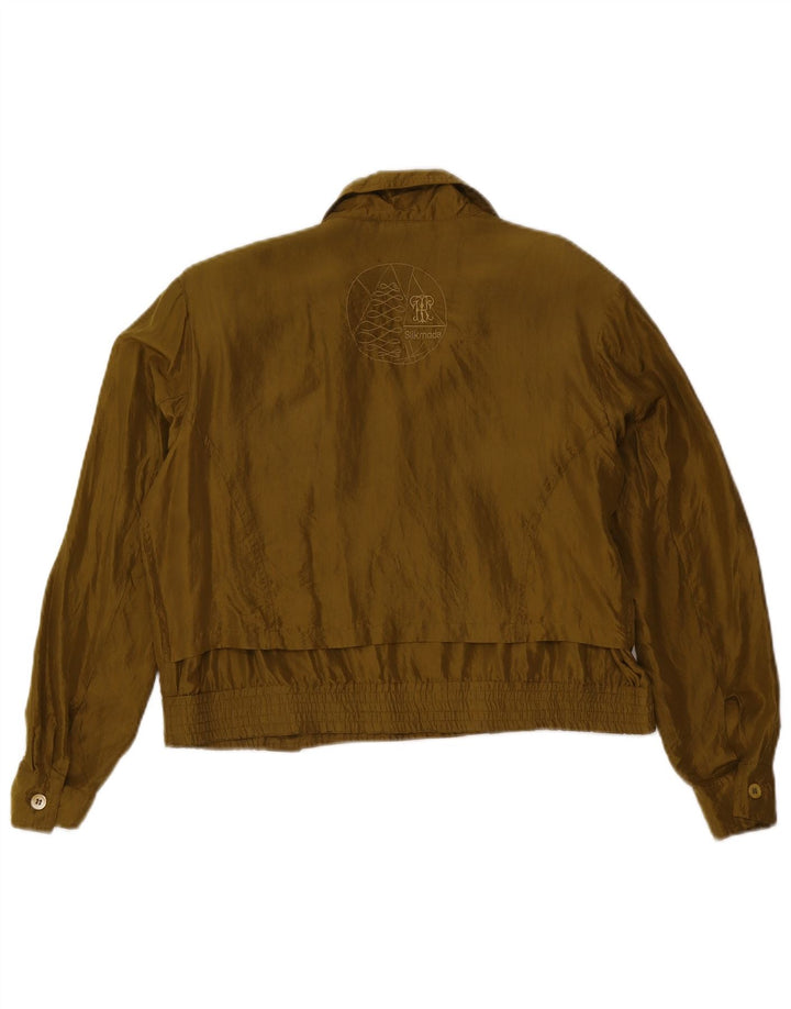 Vintage damska kurtka bomberka oversize z podwójnymi piersiami UK 10 Small Khaki