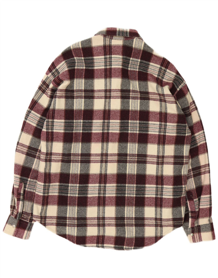 Vintage męska koszula flanelowa 2XL wielobarwna kratka akrylowa