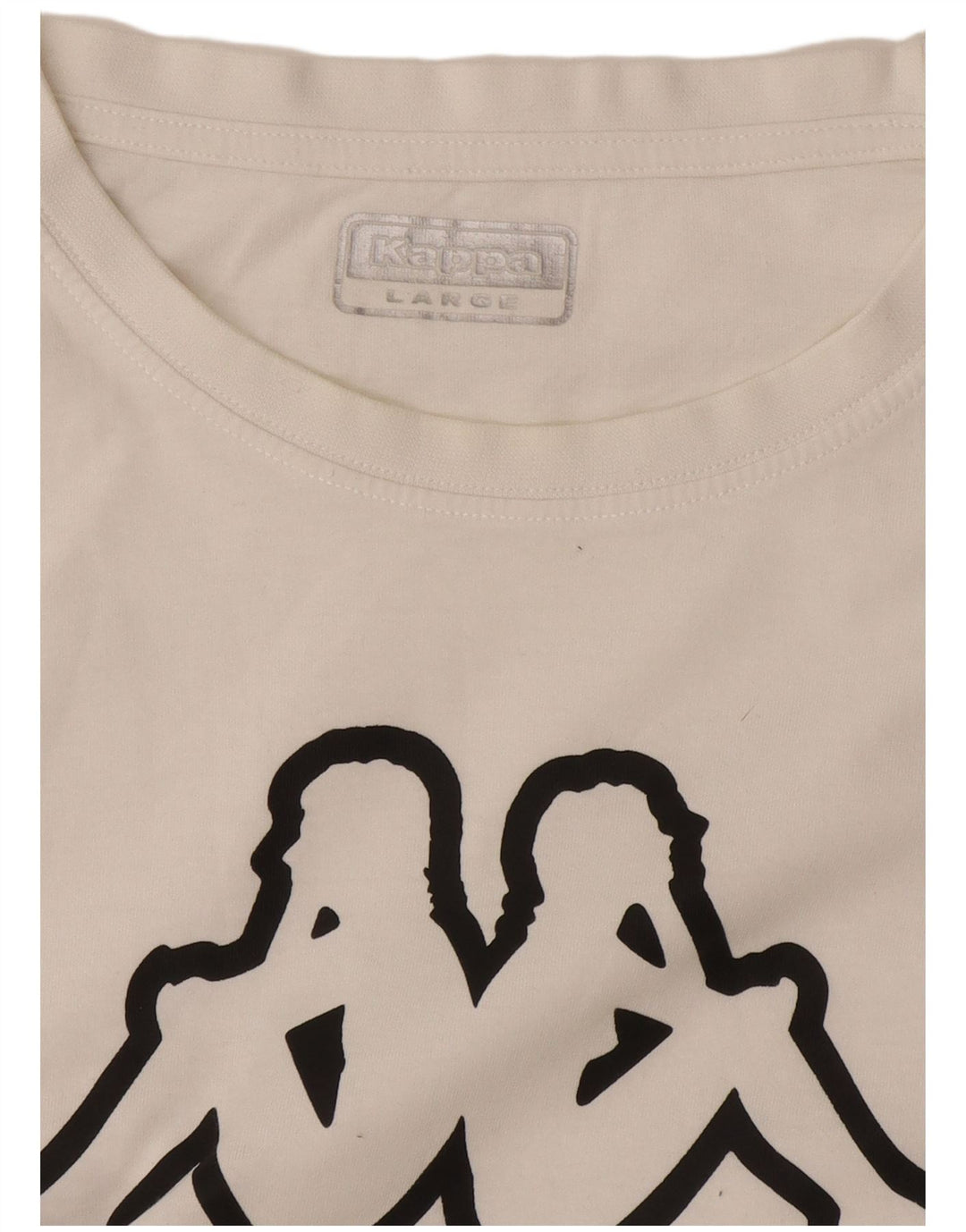 Męski T-shirt z grafiką Kappa, duży, biały