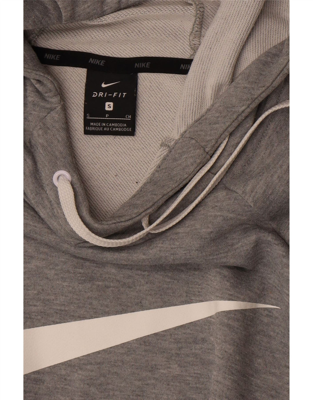 Męska bluza z kapturem Nike Dri Fit Graphic, mała, szara, nakrapiana