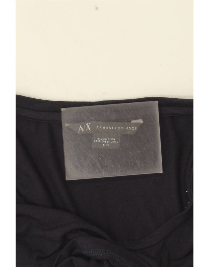 T-shirt damski Armani Exchange Top UK 14 Średni granatowy geometryczny