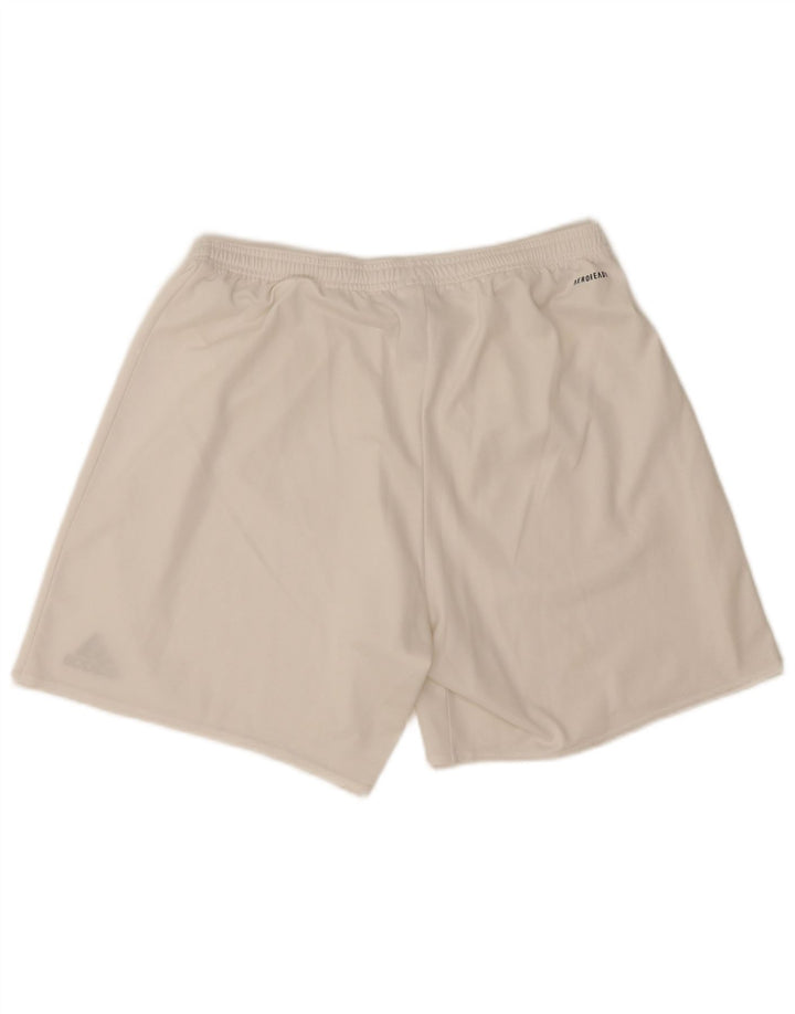 Męskie spodenki sportowe Adidas Aeroready, duże, białe, poliestrowe