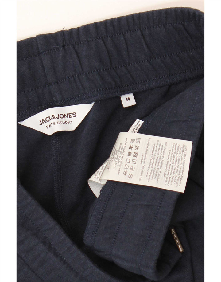 Męskie spodenki sportowe Jack & Jones z grafiką, średnie, granatowe, bawełniane