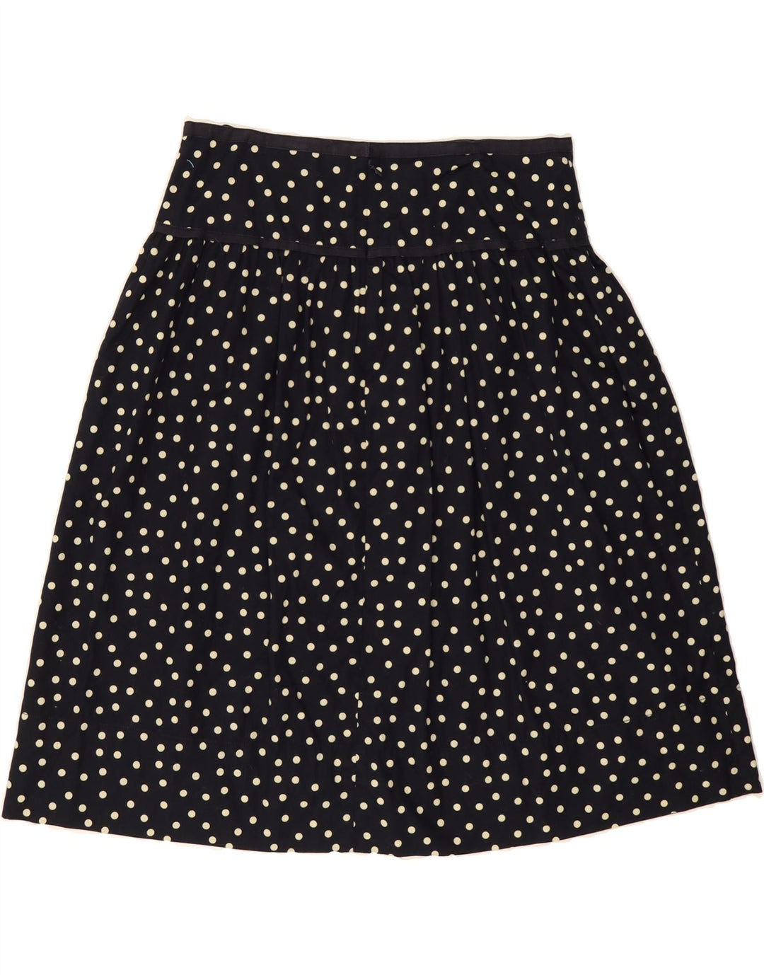 J. CREW Womens Pleated A-Line Skirt W32 Large  Black Polka Dot Vintage J. Crew and Second-Hand J. Crew from Messina Hembry 