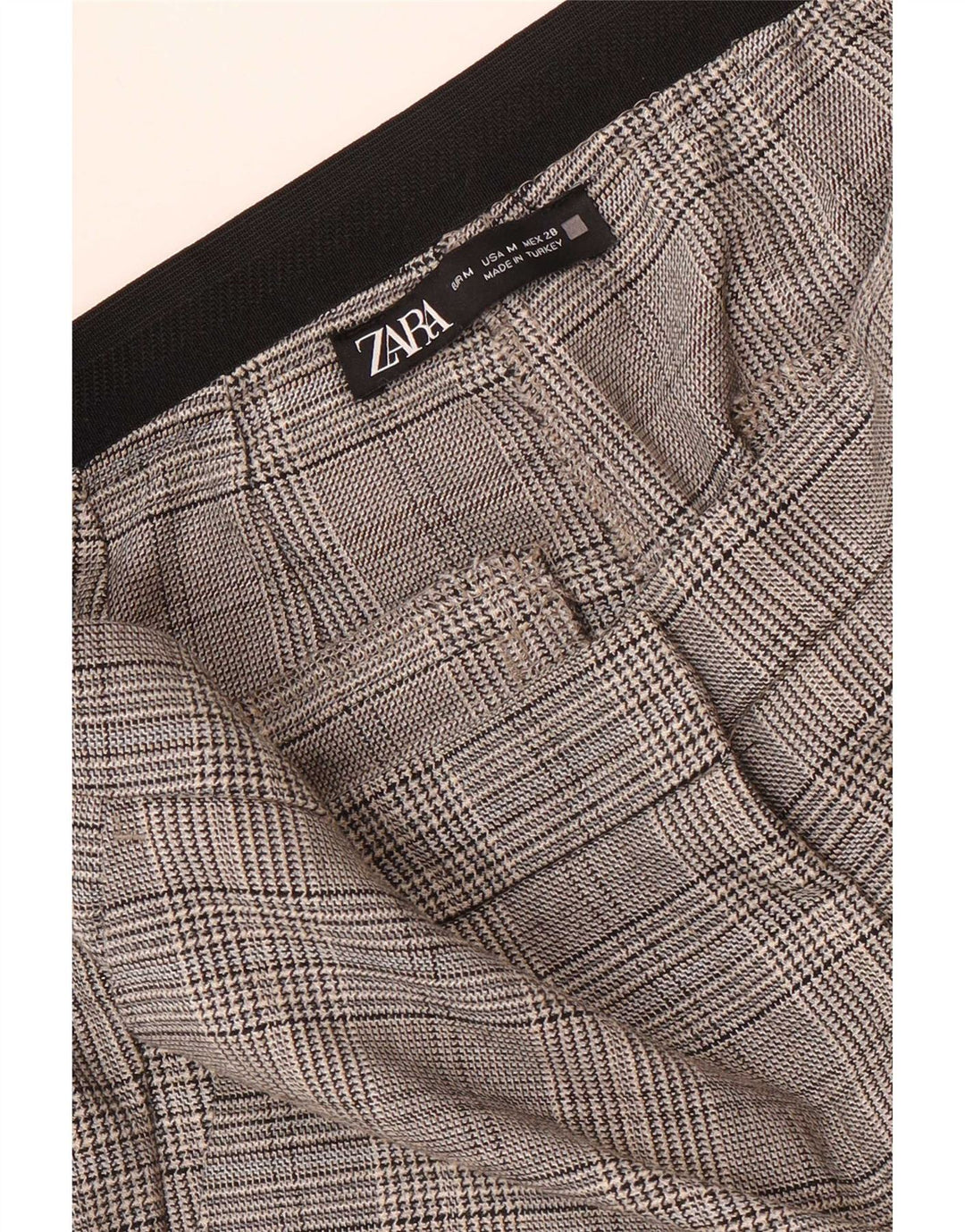 Spodnie damskie Zara Slim Chino Medium W28 L28 Szara pepitka