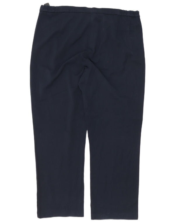 Damskie spodnie casual Marks & Spencer Slim Fit W38 L27 Granatowa wiskoza