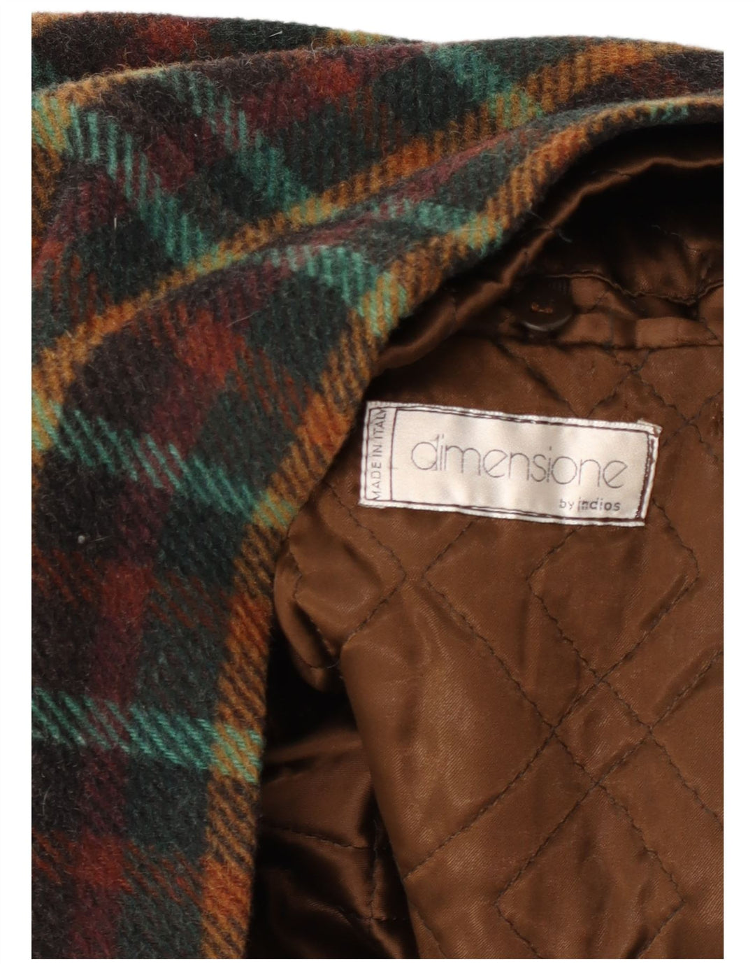 Płaszcz męski INDIOS UK 40, duża, wielokolorowa krata