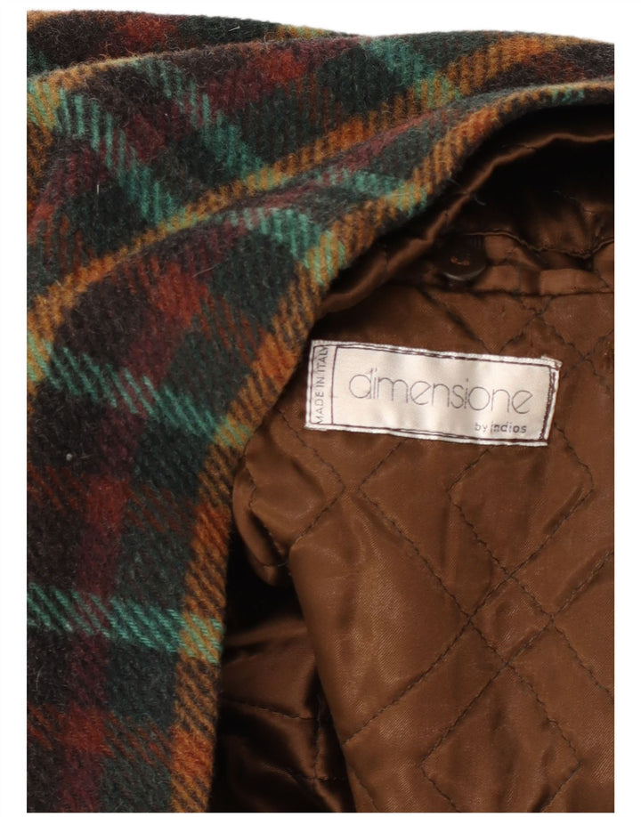 Płaszcz męski INDIOS UK 40, duża, wielokolorowa krata