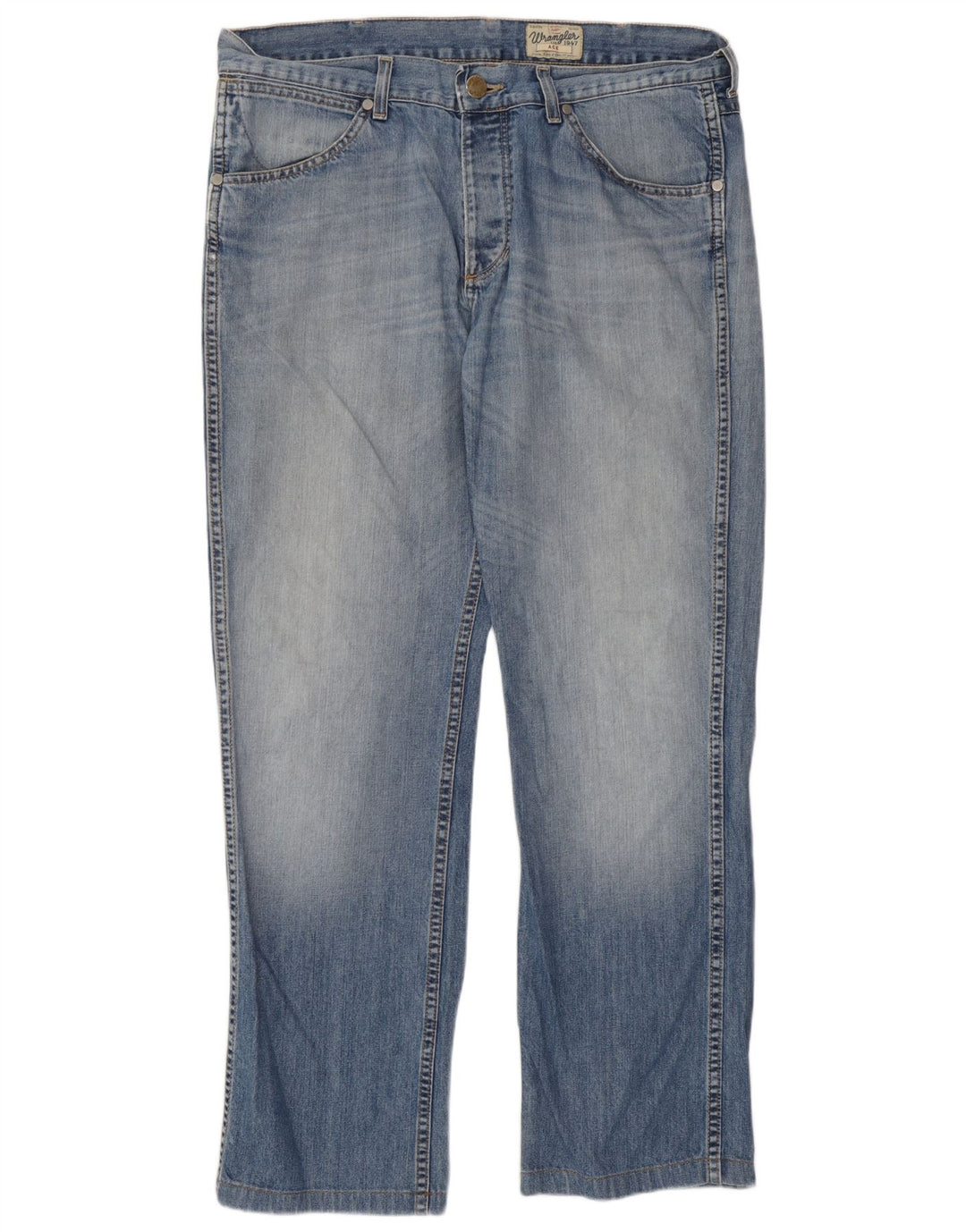 Męskie proste dżinsy Wrangler W36 L31 Niebieskie bawełniane