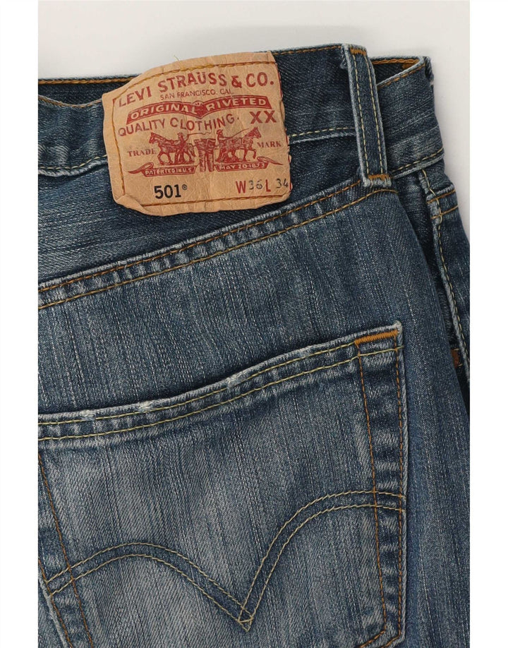 Męskie dżinsy Levi's 501 Straight W36 L34 Niebieskie