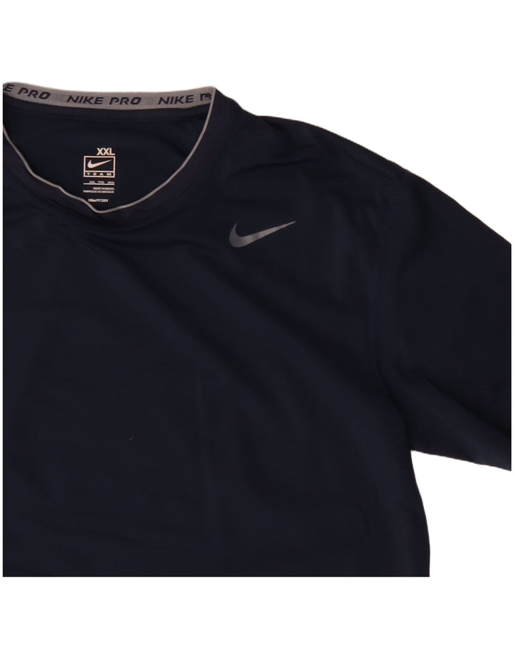 T-shirt chłopięcy Nike 14-15 lat 2XL Granatowy poliester