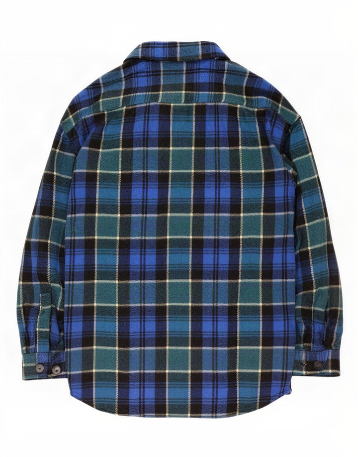 Damska koszula flanelowa oversize Zara UK 10 w małą niebieską kratkę, bawełniana